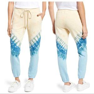 NWT Daydreamer Beach View - Tie Dye Sweatpants Jogger Blue Cream Women's - Small